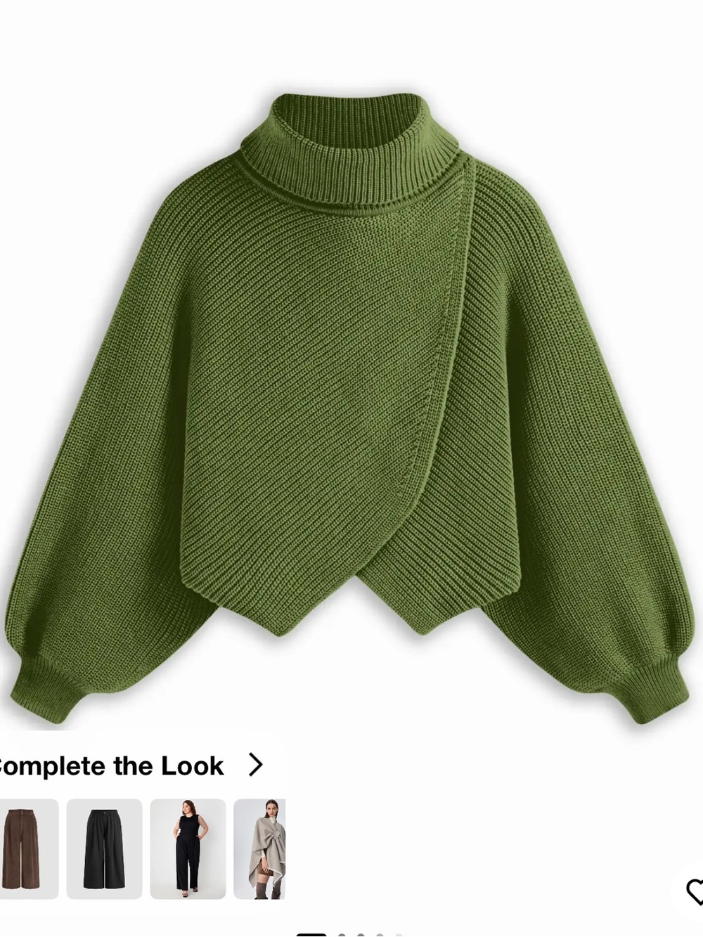 NWT CIDWR High Neck Olive Green Knit Sweater SIZE 2x
